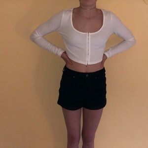 Forever 21 crop top with front clasp